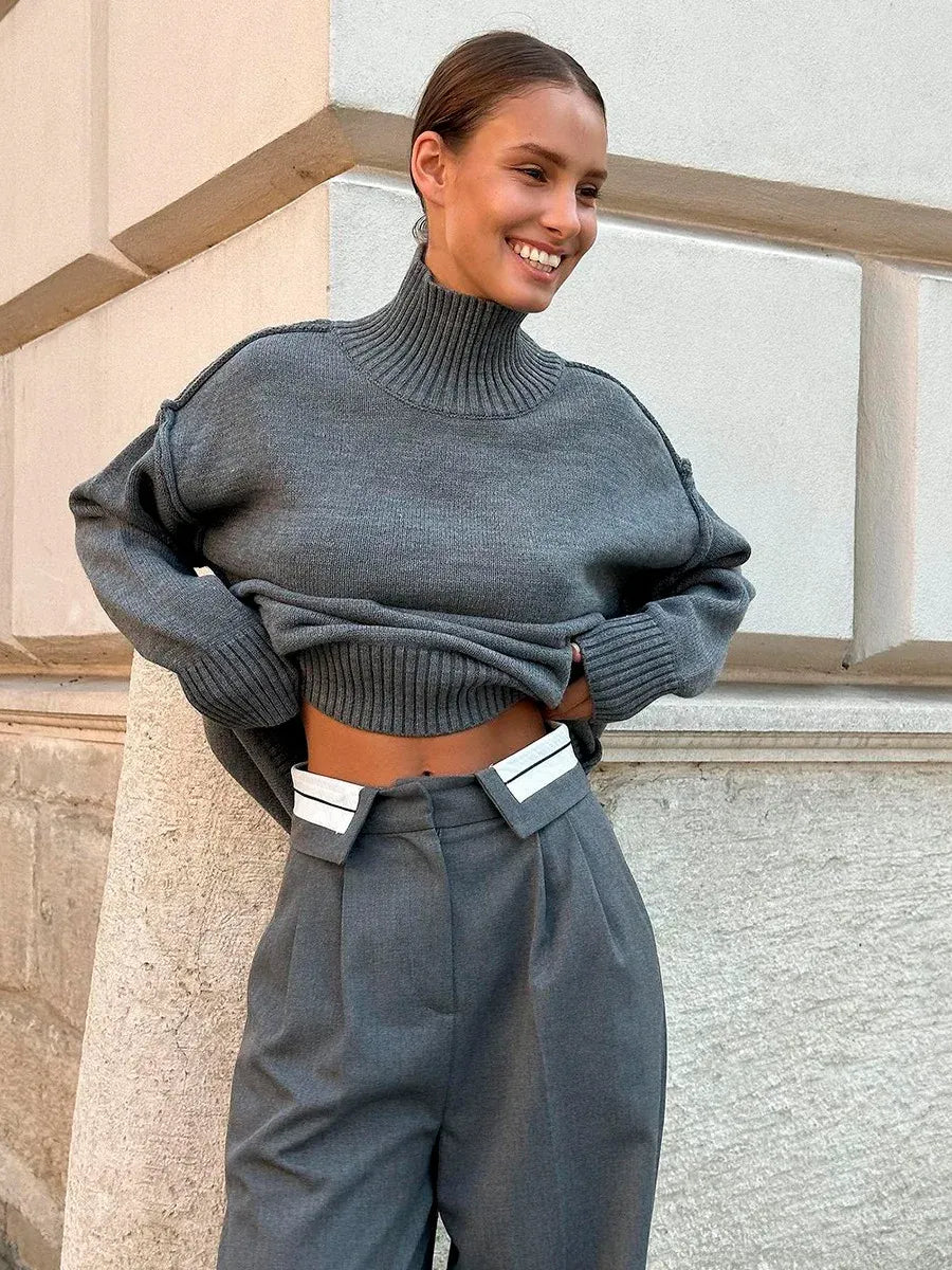 Lumeva - Jersey oversize de cuello alto