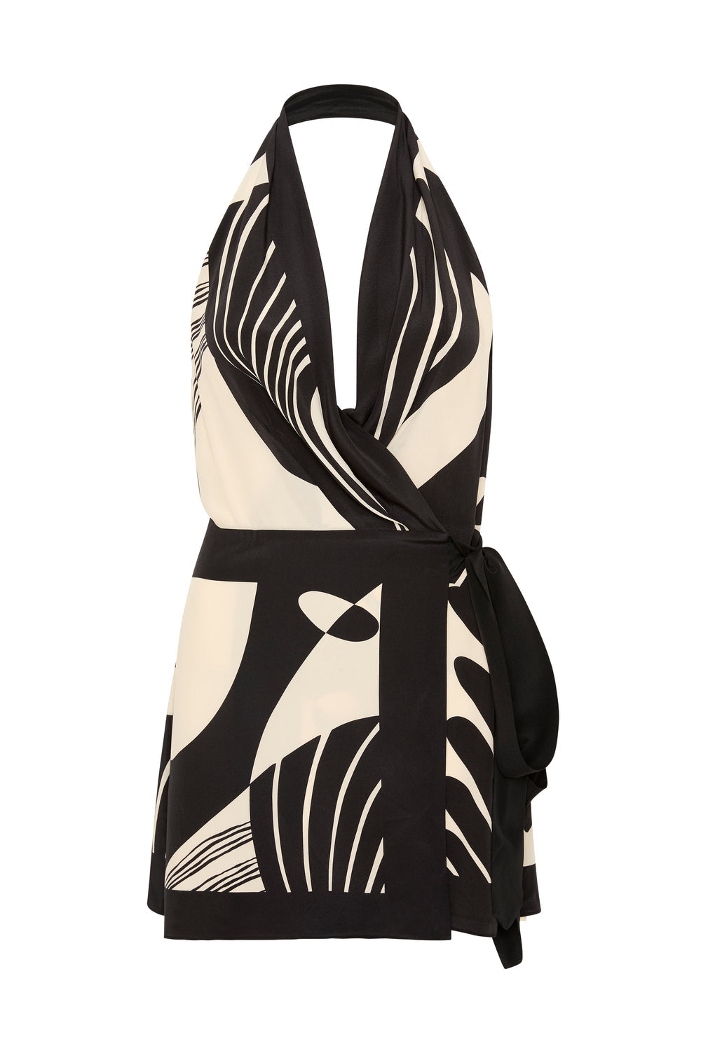 Lumeva - Mini Vestido Halter Cruzado Realisme