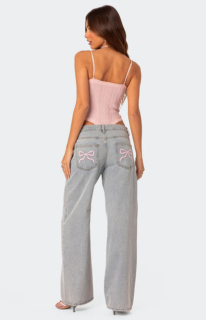 Lumeva - Jean Denim Bow Pink