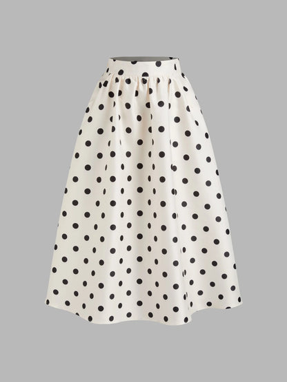 Lumeva - Falda Acampanada Polka Dot