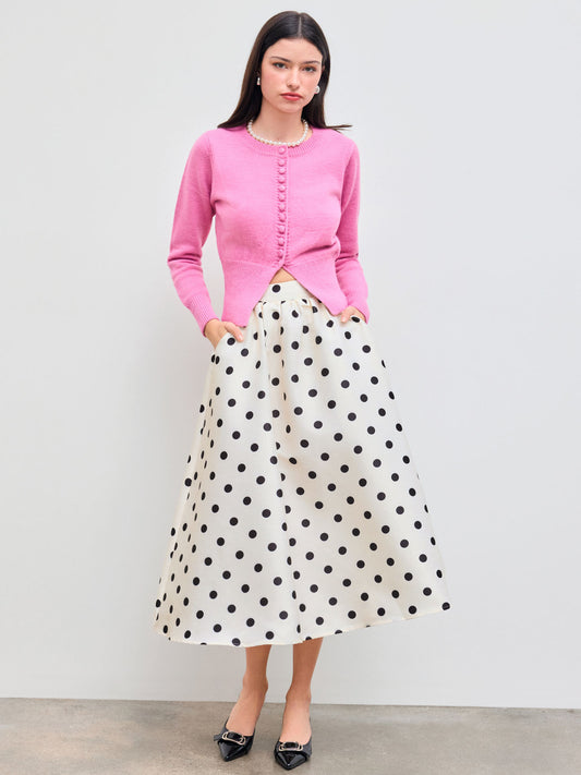 Lumeva - Falda Acampanada Polka Dot