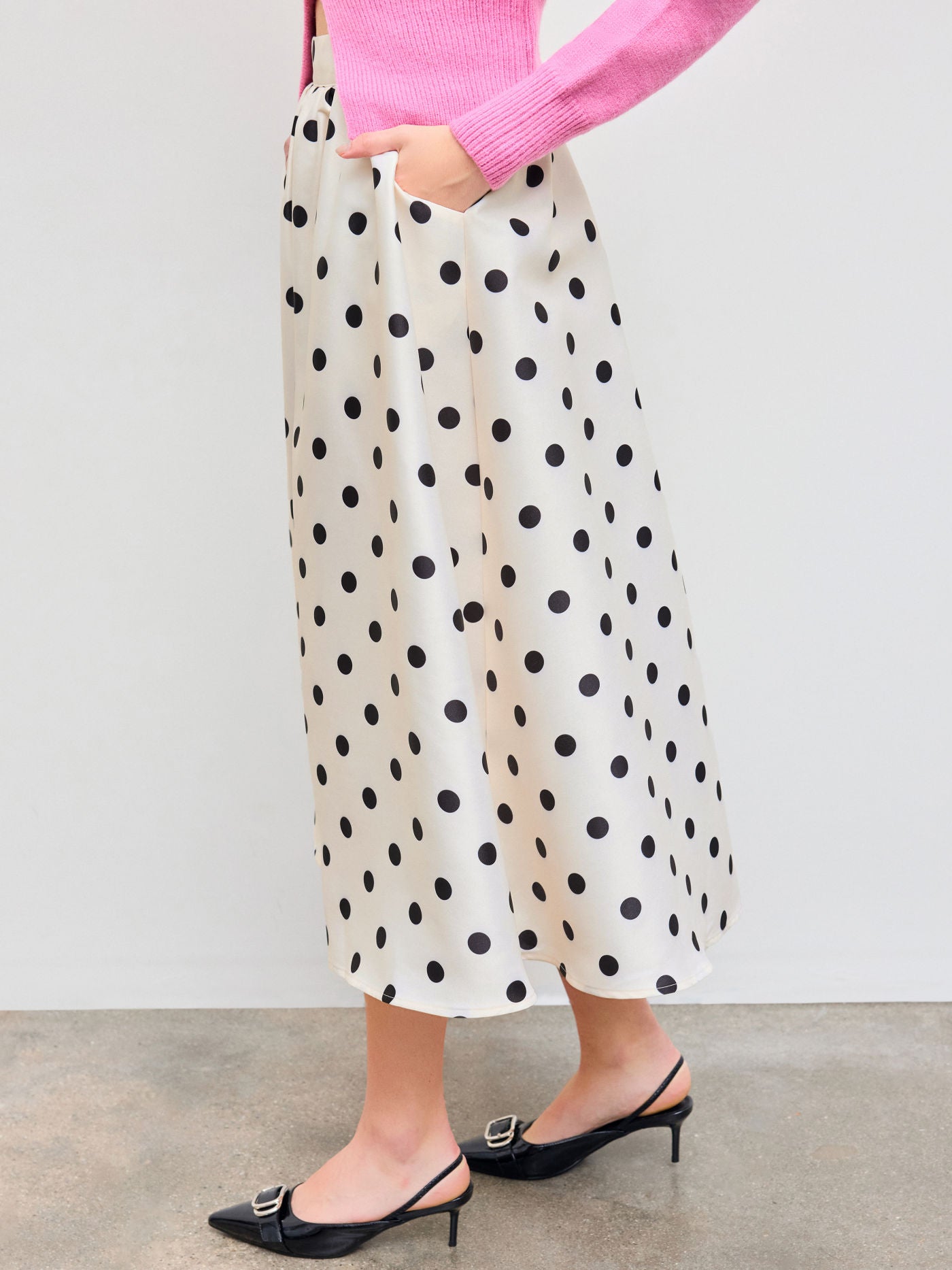 Lumeva - Falda Acampanada Polka Dot