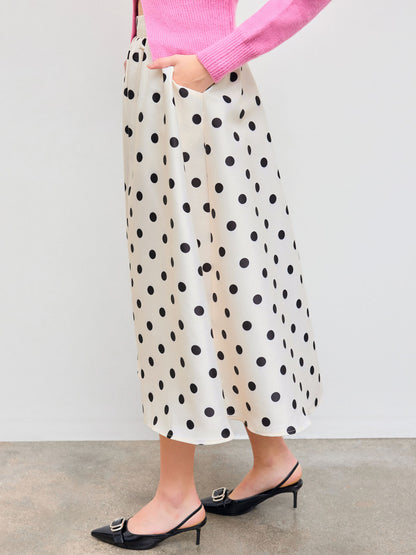 Lumeva - Falda Acampanada Polka Dot