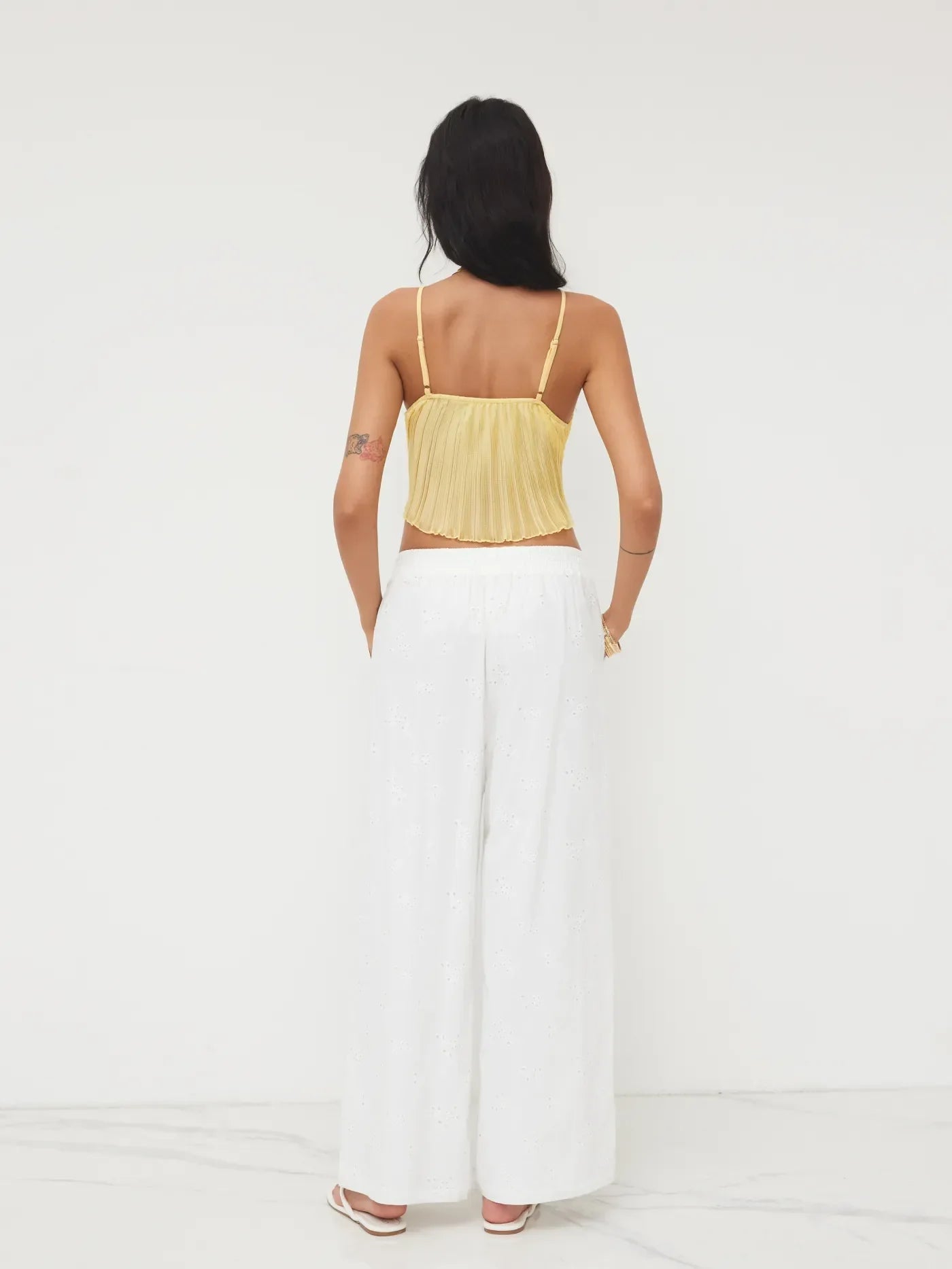 Lumeva - Pleated Lace Top