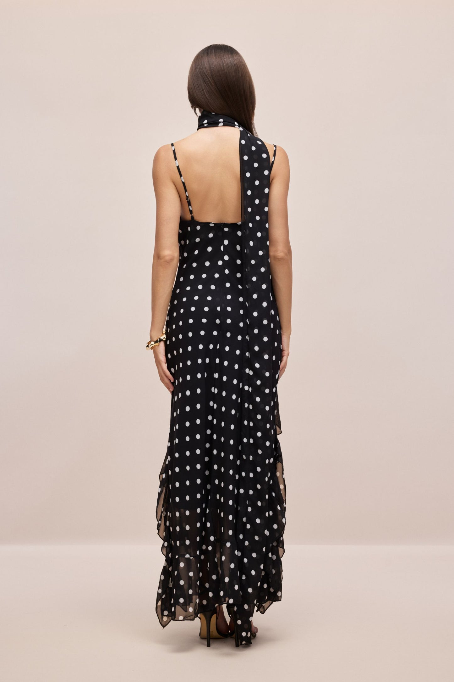 Lumeva - Vestido Polka Dot Espalda Descubierta
