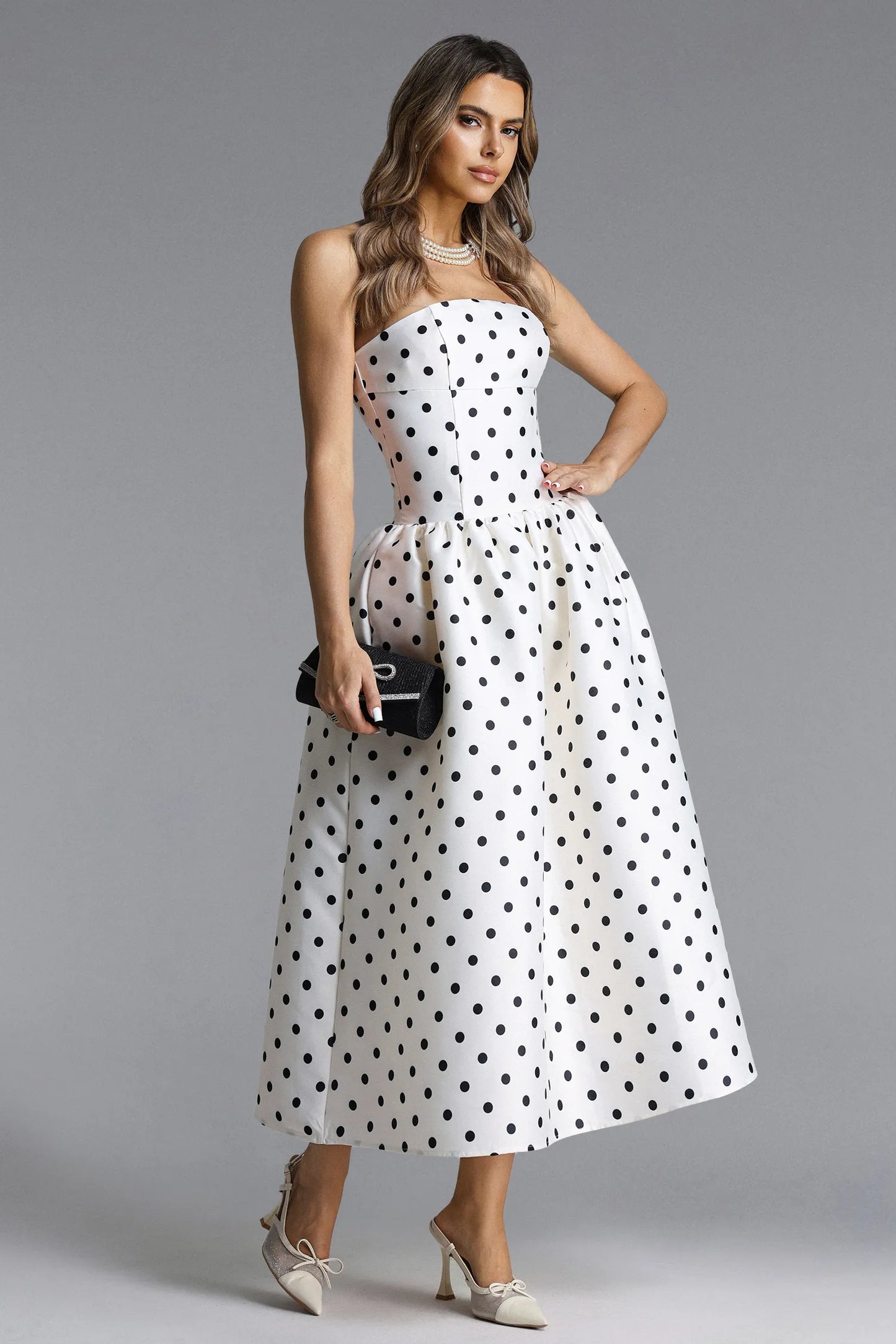 Lumeva Robe corset à pois