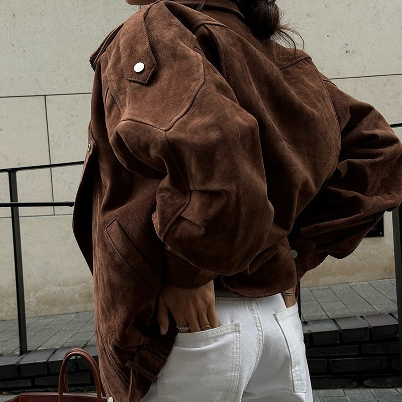 Lumeva - Chaqueta de Ante con Cinturón