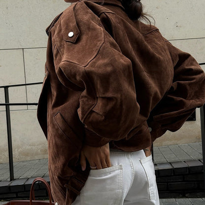 Lumeva - Chaqueta de Ante con Cinturón