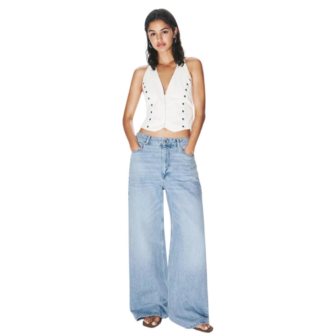 Lumeva - Vaqueros wide leg de cintura alta