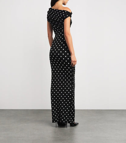 Lumeva - Vestido Maxi Polka Dot Glamour