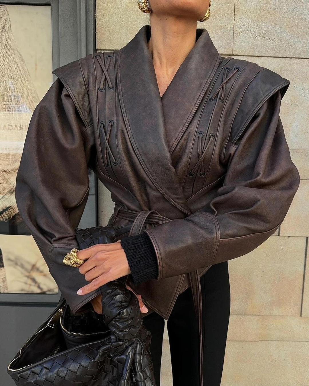Lumeva - Leather Corset Jacket