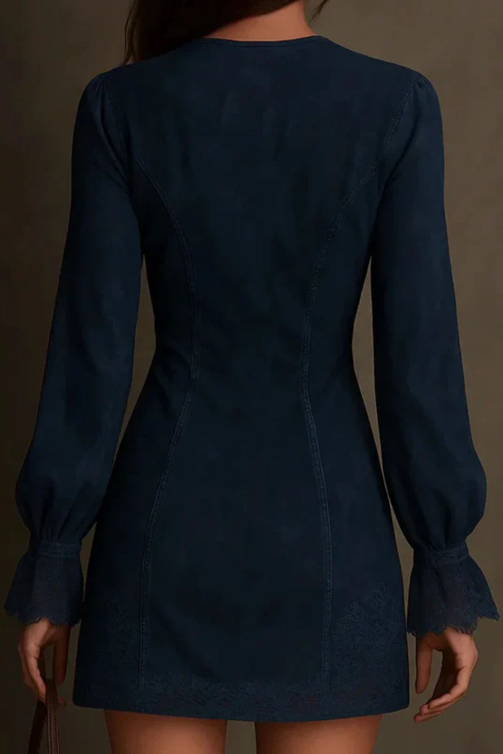 Lumeva - Vestido corto con cremallera en el frente