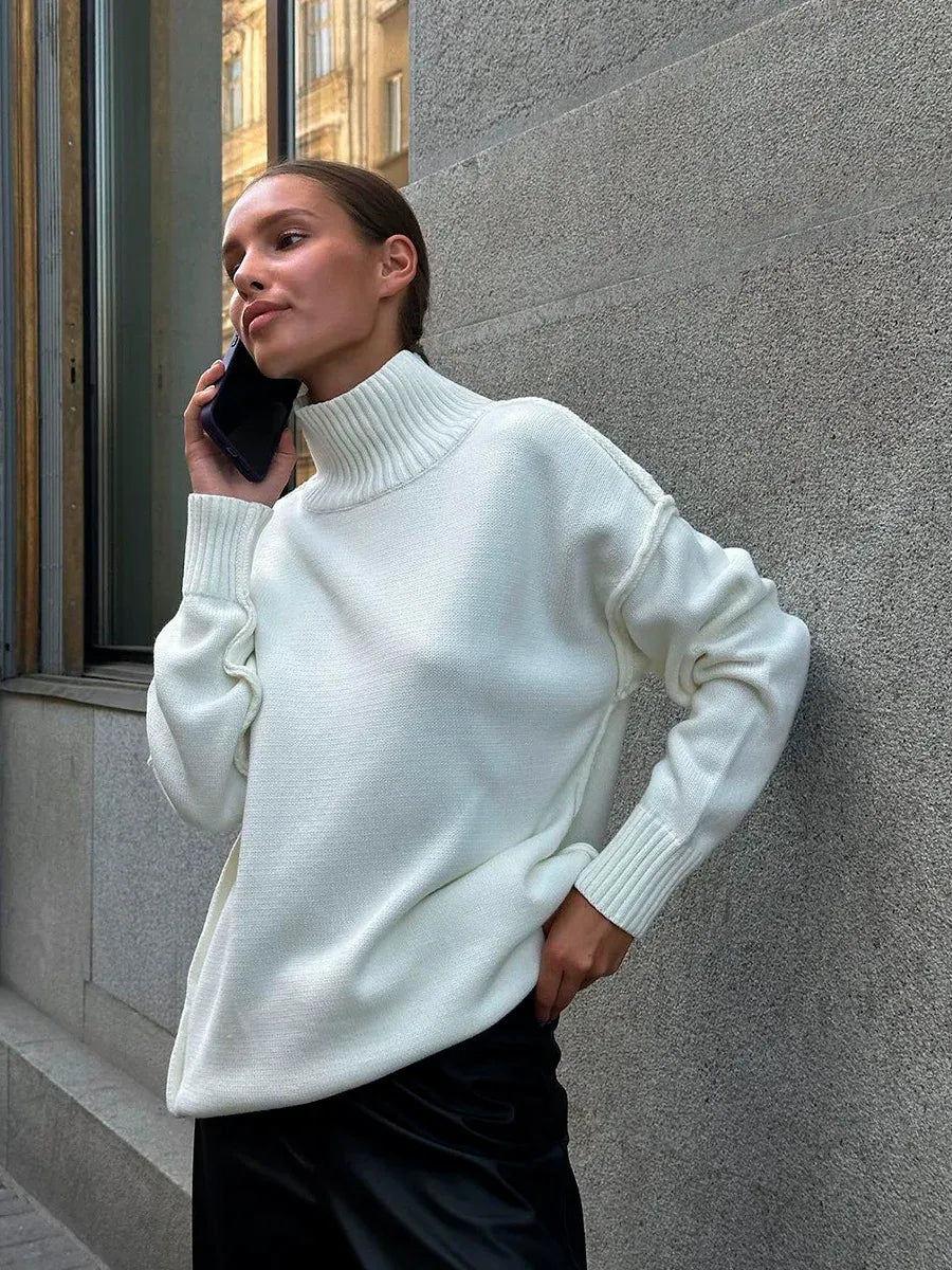 Lumeva - Jersey oversize de cuello alto
