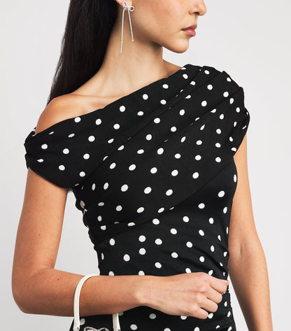 Lumeva - Vestido Maxi Polka Dot Glamour