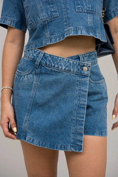 Lumeva - Conjunto Denim Cruzado