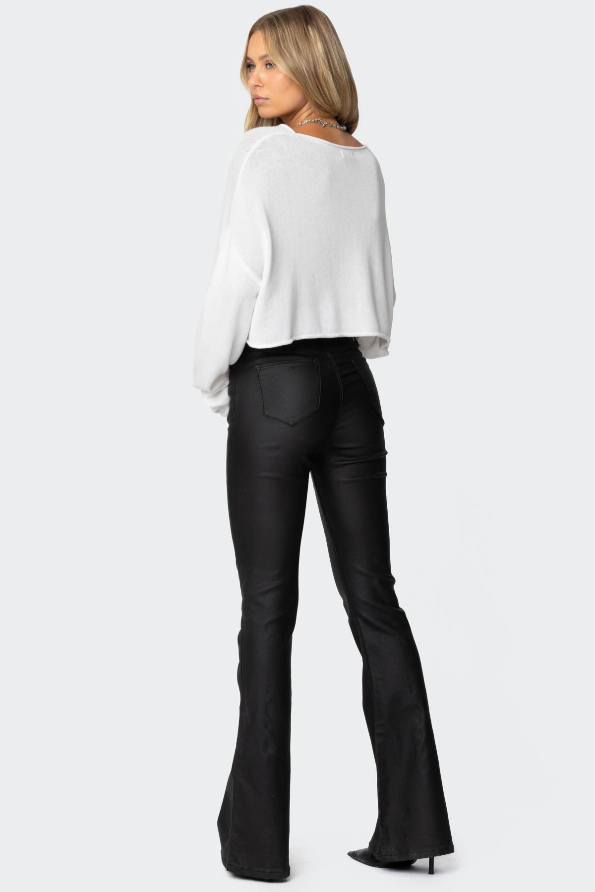Lumeva - Pantalón de cuero negro