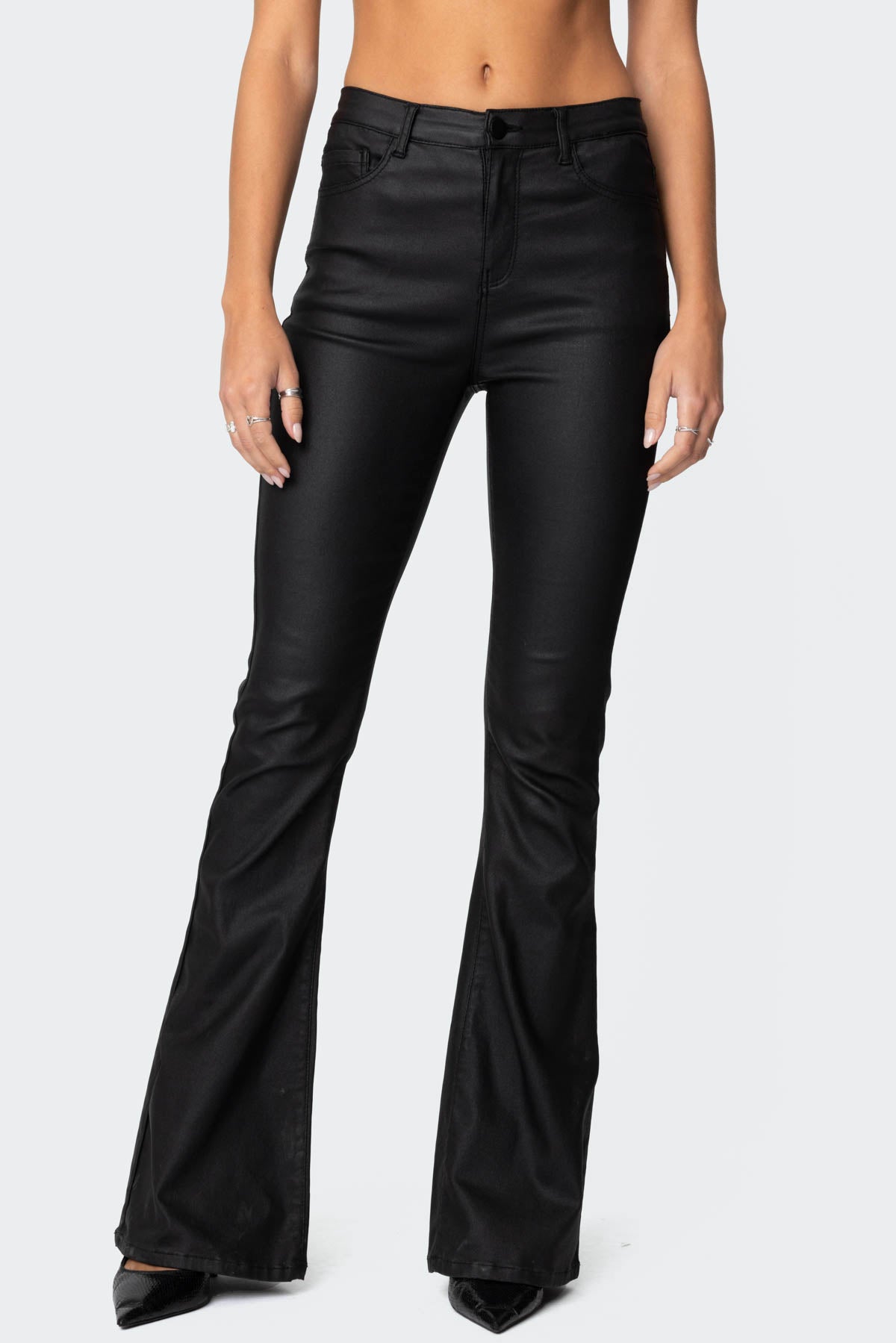 Lumeva - Pantalón de cuero negro