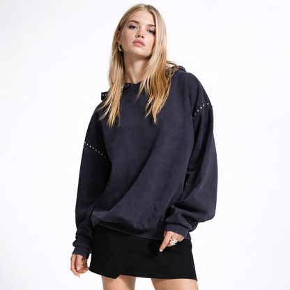 Lumeva - Nietenbesetztes Sweatshirt