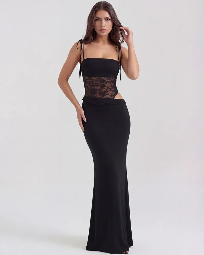 Lumeva-Robe longue en dentelle