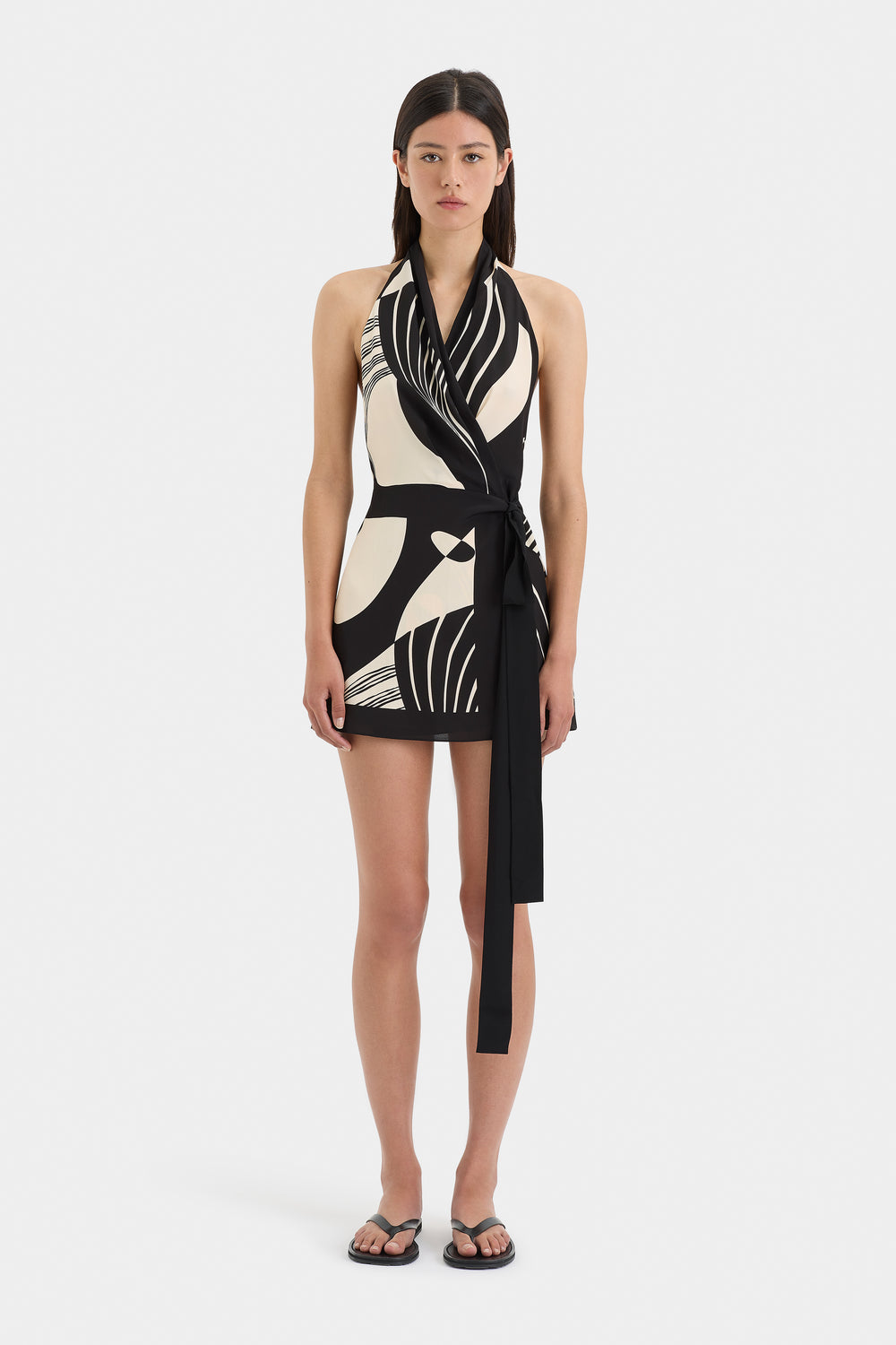 Lumeva - Mini Vestido Halter Cruzado Realisme