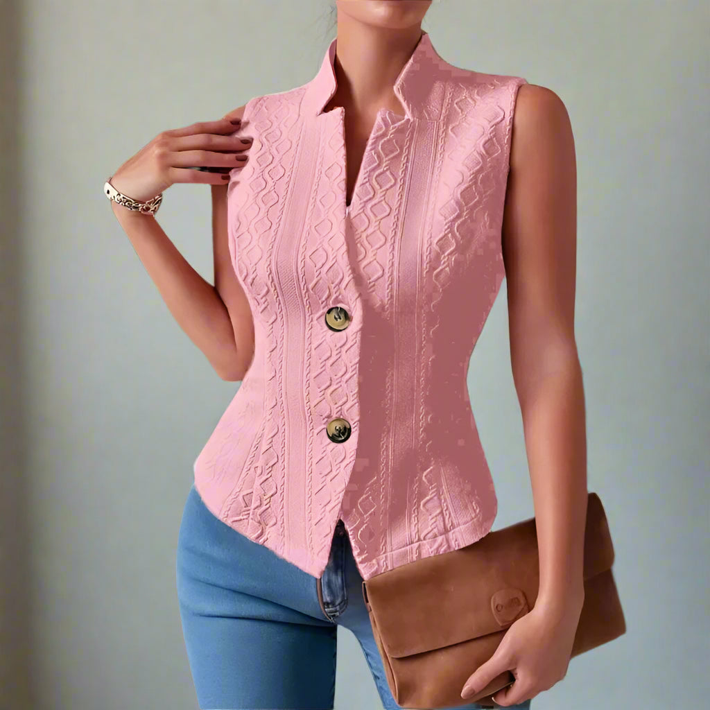 Lumeva - Chaleco entallado sin mangas
