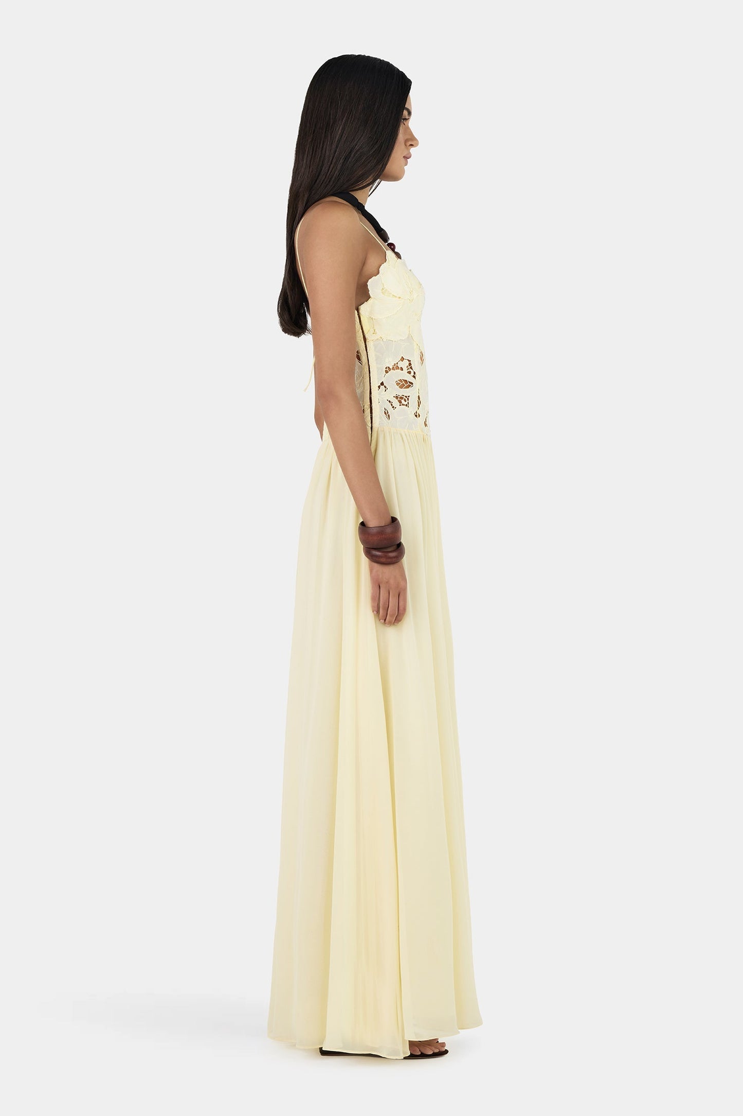 Lumeva - Vestido maxi Tamara amarillo mantequilla
