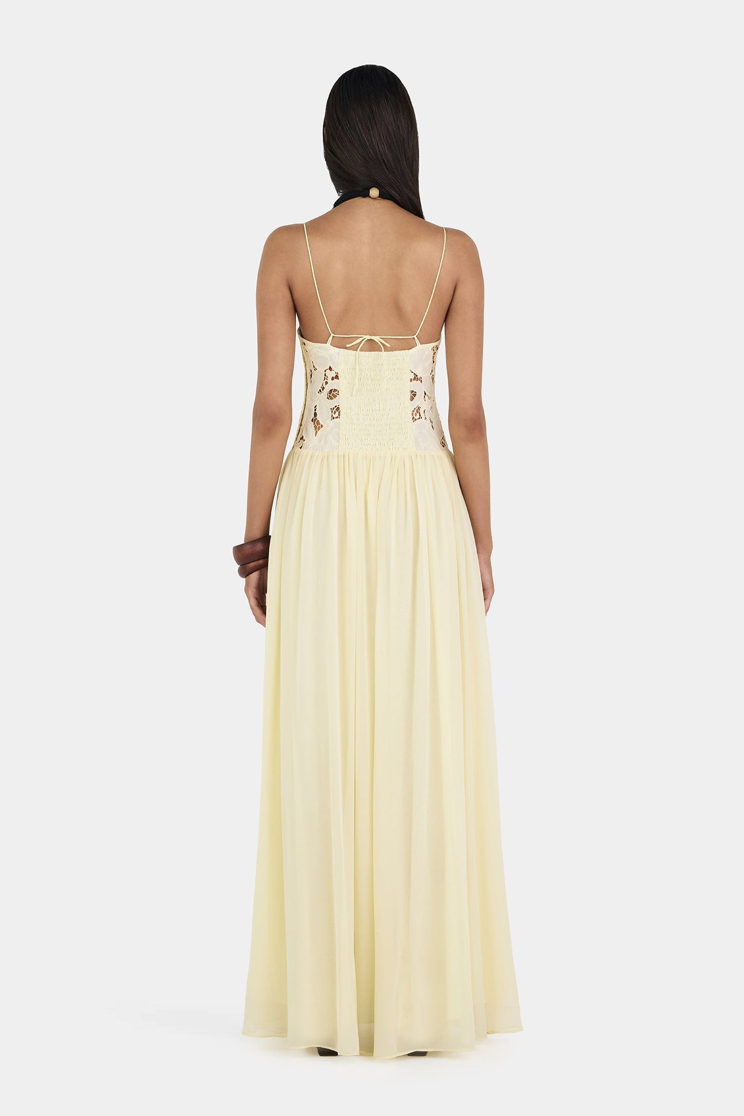Lumeva - Vestido maxi Tamara amarillo mantequilla