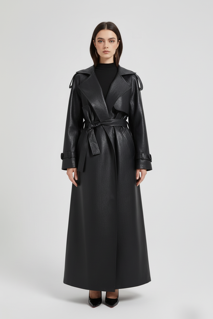 Lumeva - Trench largo de cuero