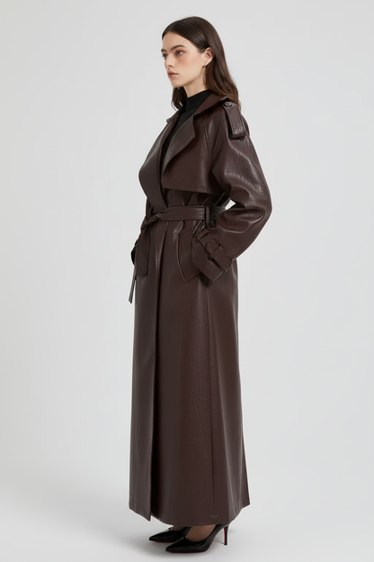 Lumeva - Trench largo de cuero