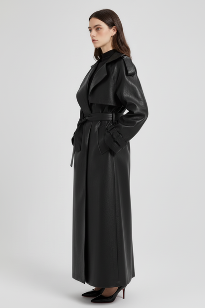 Lumeva - Trench largo de cuero