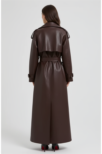 Lumeva - Trench largo de cuero