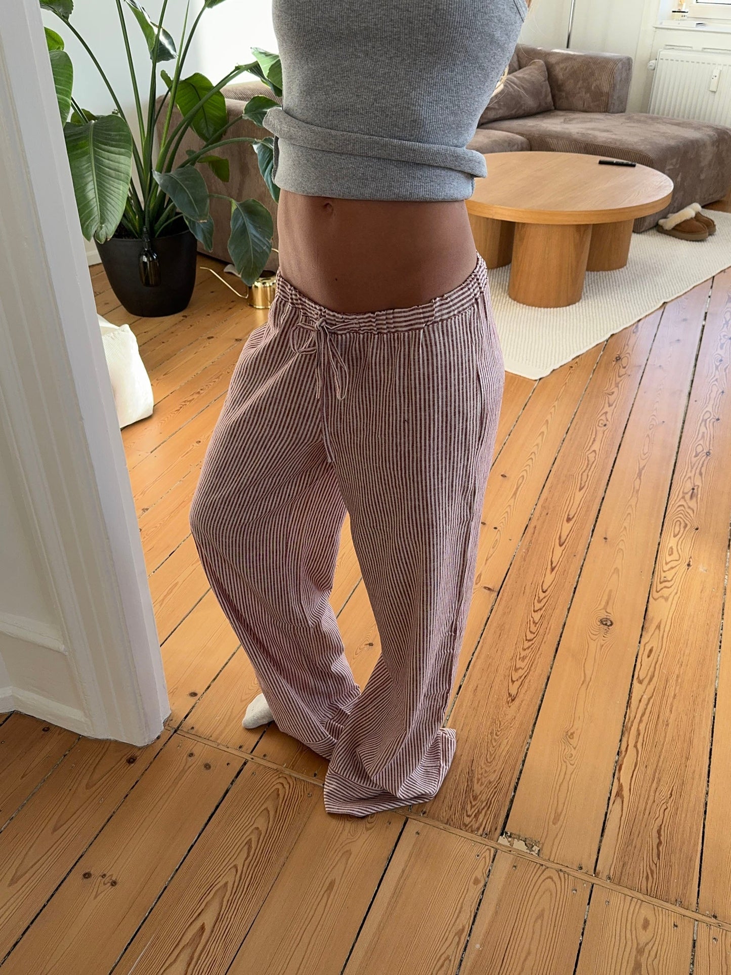 Lumeva - Pantalones de lino a rayas