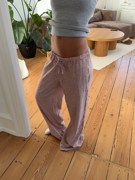 Lumeva – Gestreifte Leinenhose