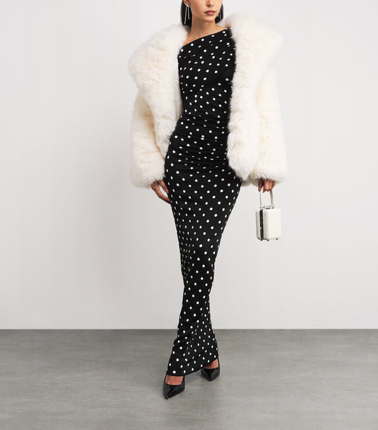 Lumeva -Robe longue glamour à pois