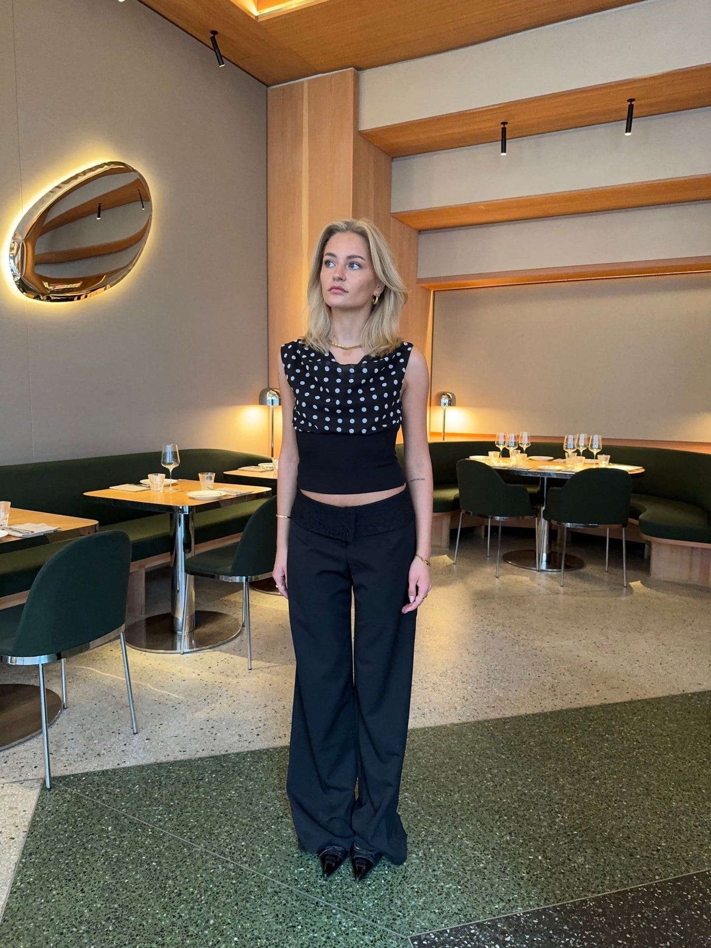 Lumeva - Lace Trimmed Suit Pants